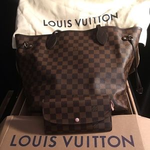 Louis Vuitton Neverfull MM Purse & Wristlet All 💯% Authentic w/Receipt